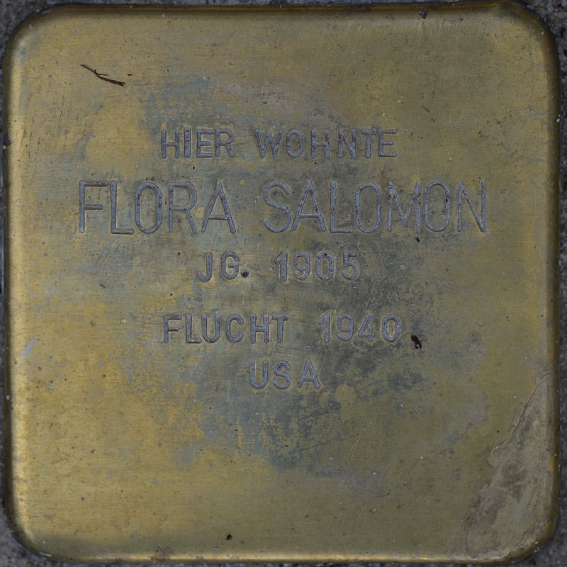 Baer, Leo 3 Stolperstein Flora Baer-Salomon (overleeft) Tenschstrasse 25 Ottweiler.jpg