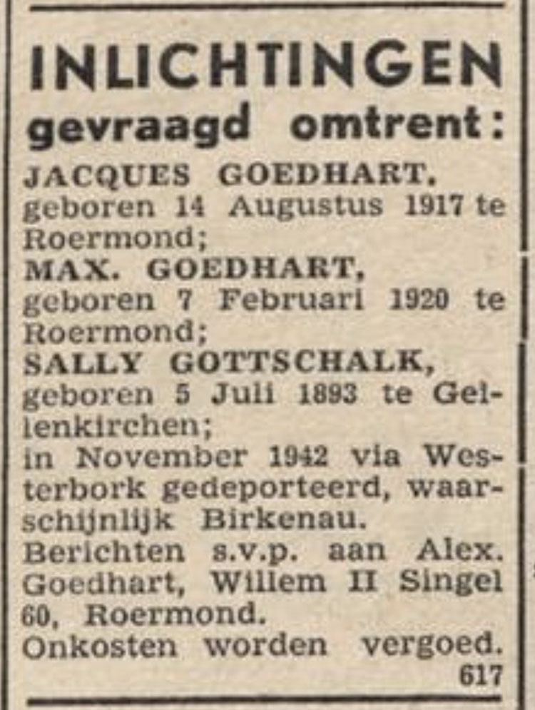 Advertentie Alexander Goedhart