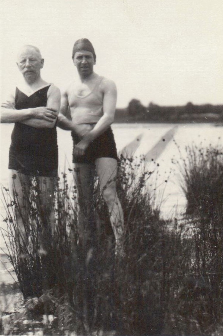 Sallie Hiegentlich met zoon Cees Sallie Hiegentlich, Cesar Hiegentlich