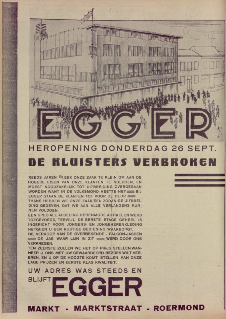 Opening heropening winkel Sternfeld-Egger 1935
